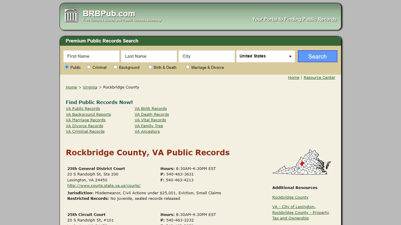 Rockbridge County Public Records | Search Virginia ...