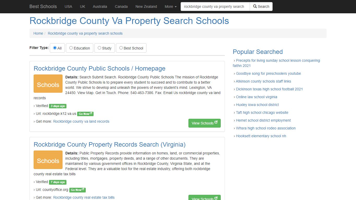 Rockbridge County Va Property Search Schools