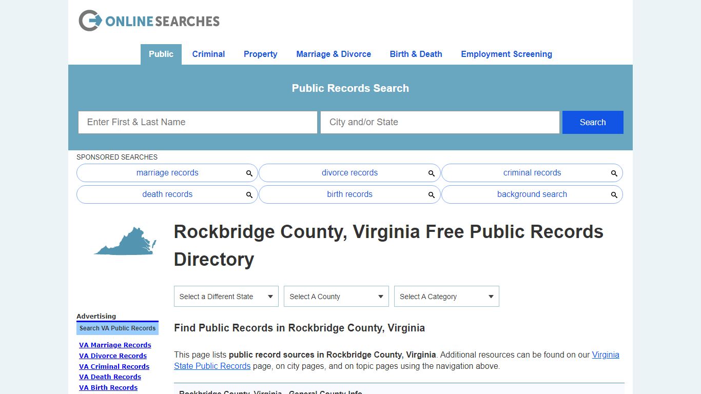 Rockbridge County, Virginia Public Records Directory