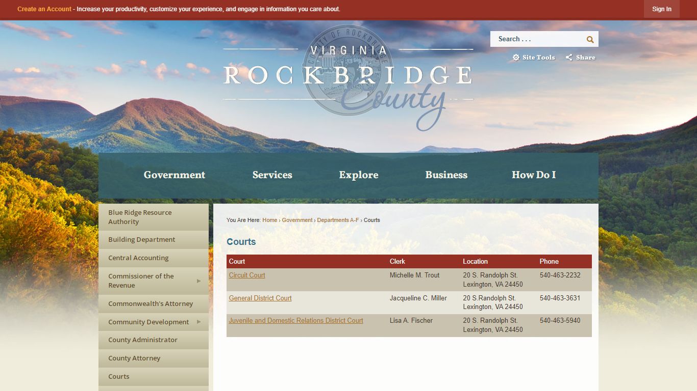 Courts | Rockbridge County, VA - Official Website