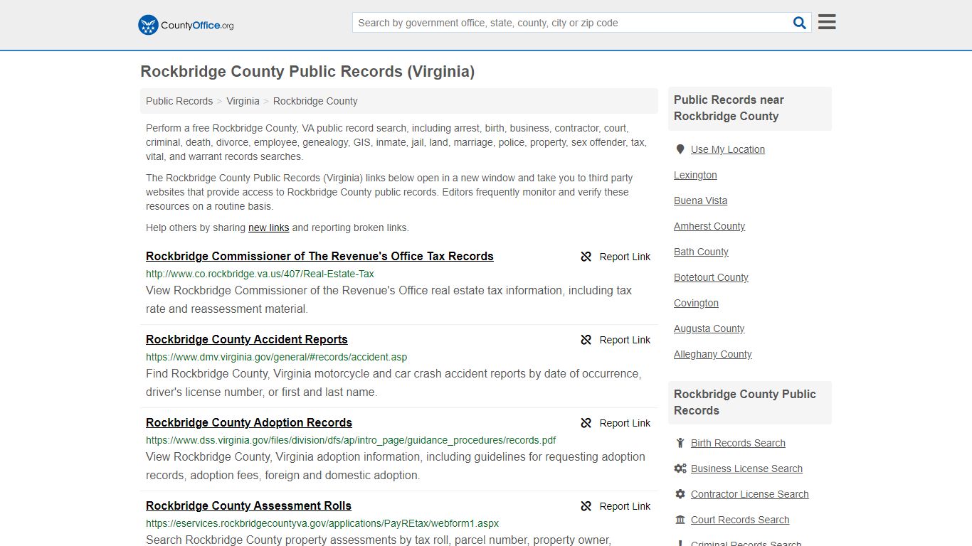 Public Records - Rockbridge County, VA (Business, Criminal ...